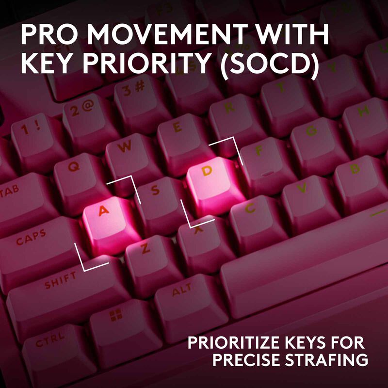 LOGITECH G Pro X2 Rapid Keyboard Analog Swt Pink 920-014114-image 11