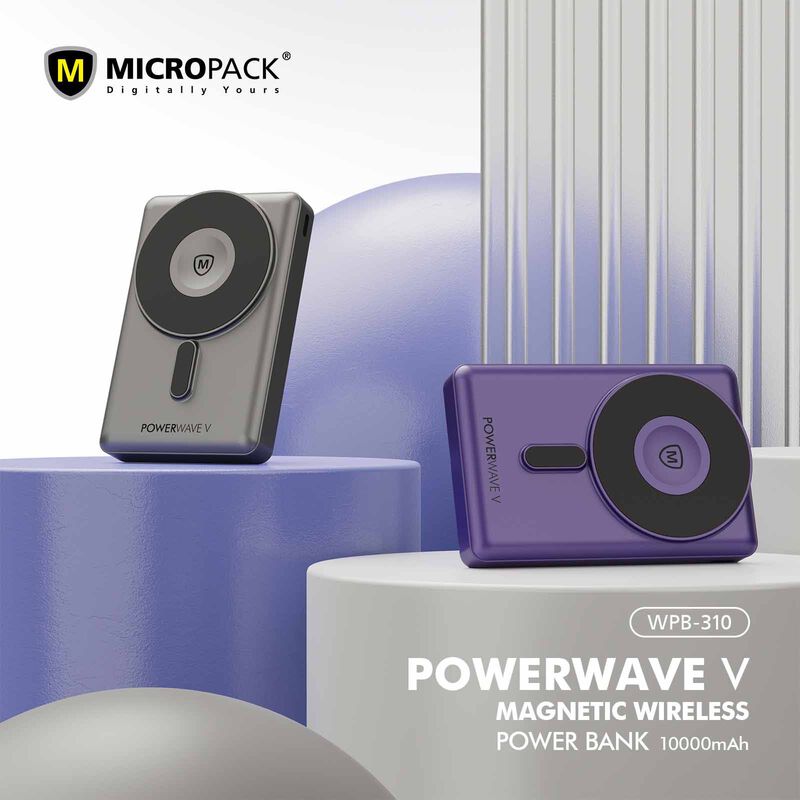 MICROPACK 3 In 1 Pd Fast Charging Magnetic Wireless Powerbank - Purple WPB-310-PL-image 15