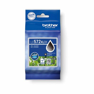 BROTHER High Yield Black Cartridge Yields 3000 Pages LC572XLBK