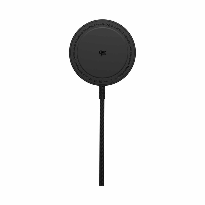 MAZER Qi2.2 25w Certified Wireless Charging Pad With 1.5m Cable-black M-MAGPAD2-BK-image 3