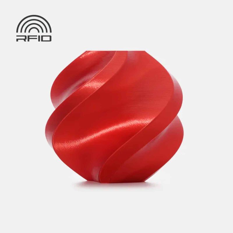 BAMBU LAB Pla Silk+ - Candy Red - With Bambu Reusable Spool BAM-A06-R0-1.75-1000-SPL-image null