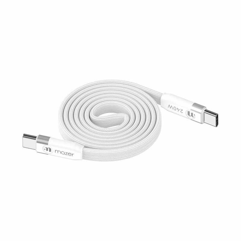 MAZER Infinitelink Cobra3 Flat Magnetic 1m/240w Roll Cable-white M-COBRA30-WH-image 4
