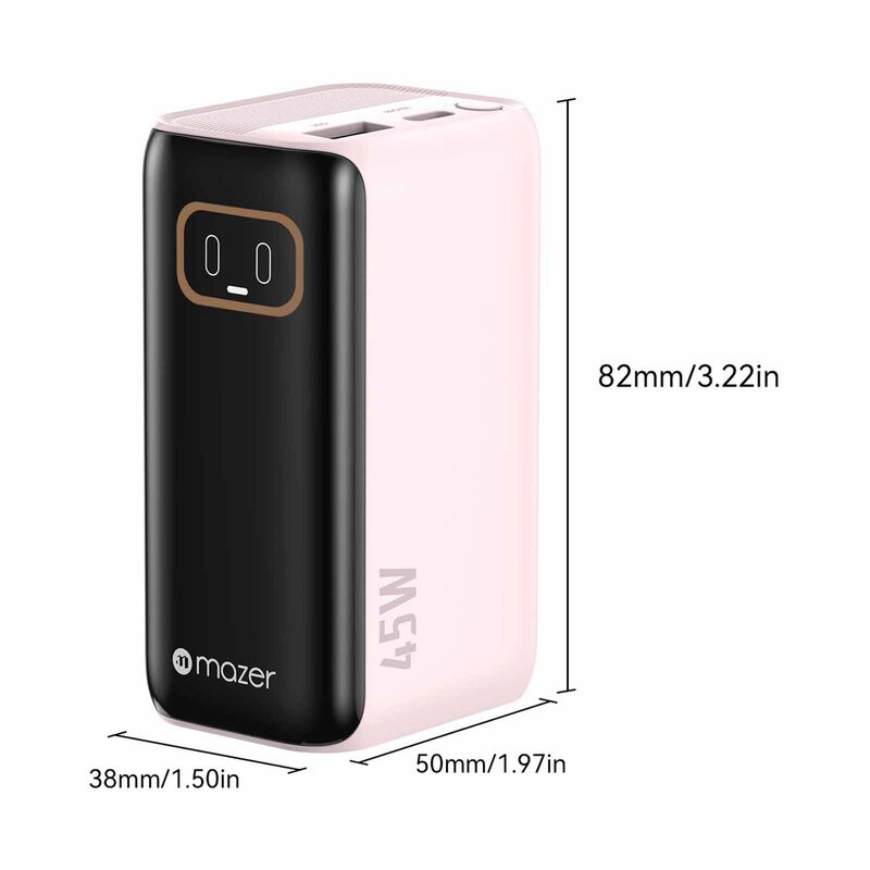 MAZER Powercharge Rlink 10,000mah/pd45w With Built-in Retractable C-cable Powerbank - Pink M-AI-PC45R10-V7-PK-image 7
