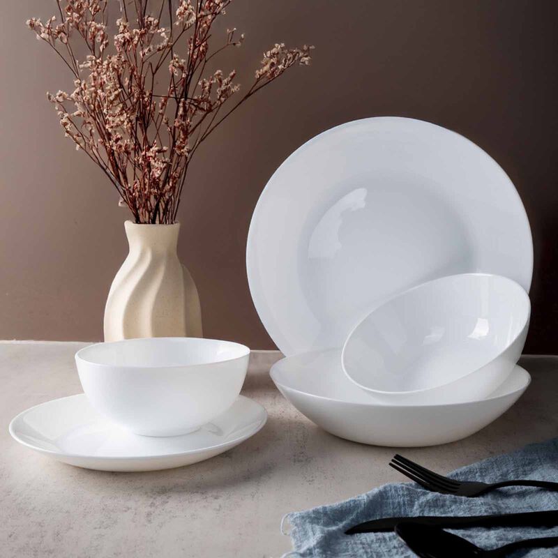 LA GOURMET Pearl Luxe 10pcs Dinner Set - White LGPAL429278-image null