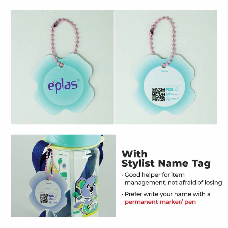 EPLAS Bpa One-touch Kid Bottles W/silicone Straw (450ml) -green EGQP-450-image 3