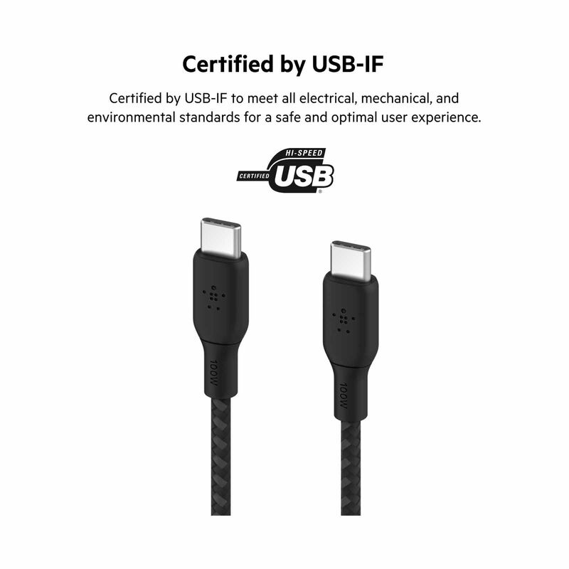 BELKIN Boostcharge Usb-c To Usb-c Cable 100w 3m Black CAB014BT3MBK-image 7