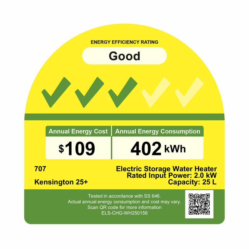 707 Electric Storage Water Heater (25l) - (installation Charges Applies) KENSINGTON25+-image 3