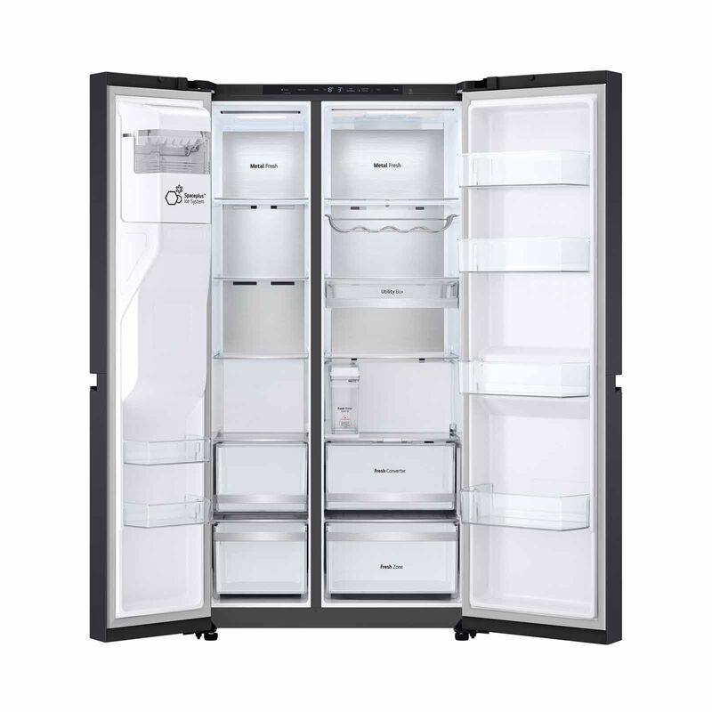 LG Side By Side Fridge - Essence Black Steel (623l) GS-L6104EV-image 3