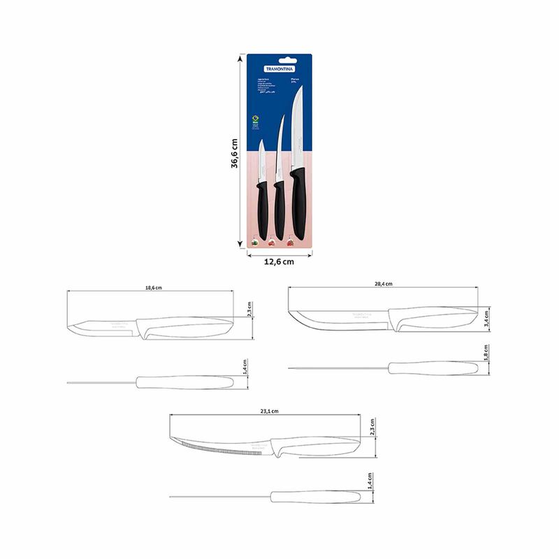 TRAMONTINA Cutlery Set 3 Pcs - Plenus 23498013-image 2