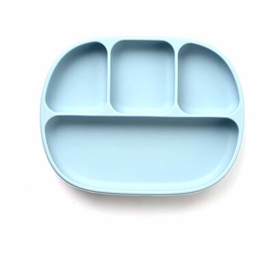 SNAPKIS Dusty Blue SIL SUCTION PLATE W DIVIDER