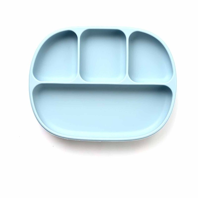 SNAPKIS Dusty Blue SIL SUCTION PLATE W DIVIDER-image null