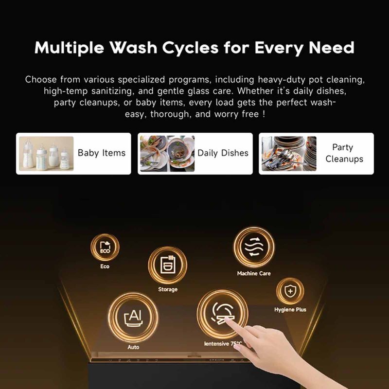 DREAME Fully Integrated Dishwasher - 15 Place Setting (exclude Installation) DZ60 PRO-image 3
