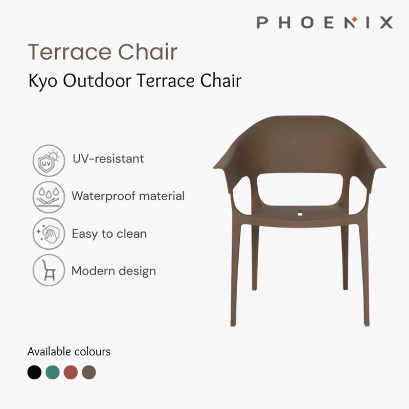 PHOENIX Kyo Chair Moon Black66 X 63.5 X 80 Cm KYO-image 2