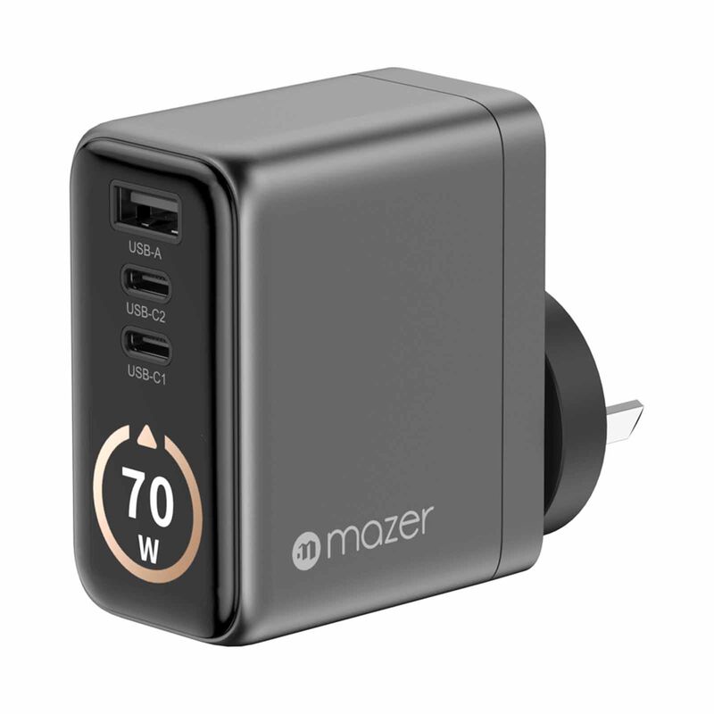 MAZER Aiprestige Gan Pd70w 2c1a With Travel Plugs-blackgrey M-AI-G70W-V7-BG-image 9