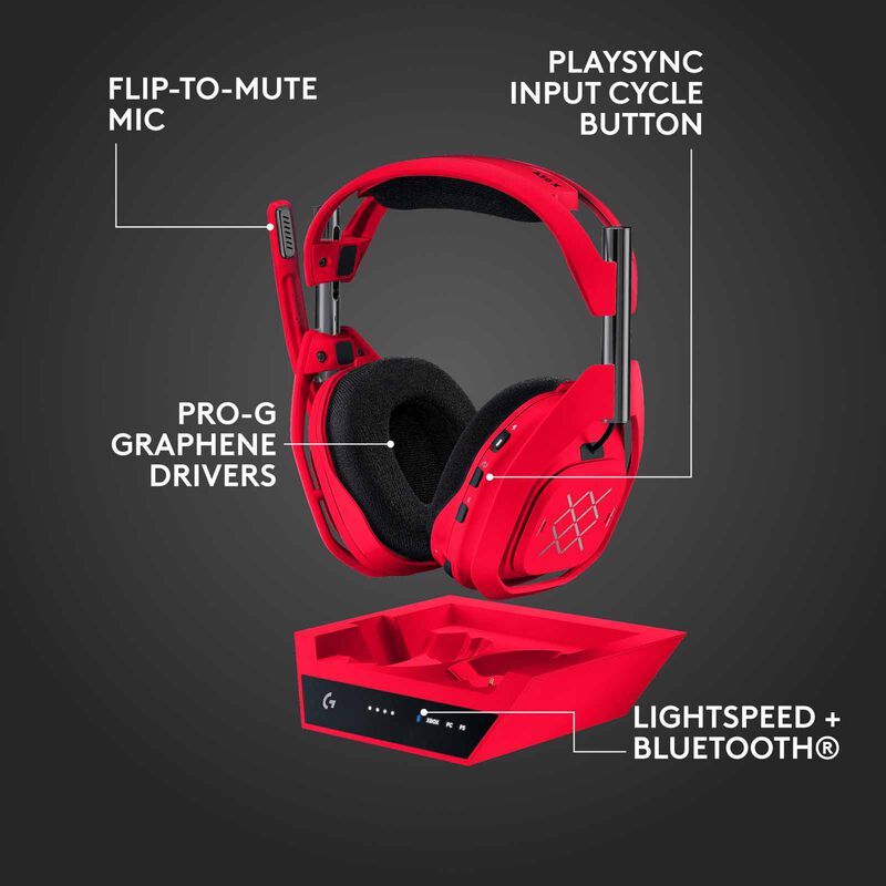 LOGITECH G Astro A50 X Lightspeed+base Station Mars Red 939-002283-image 14