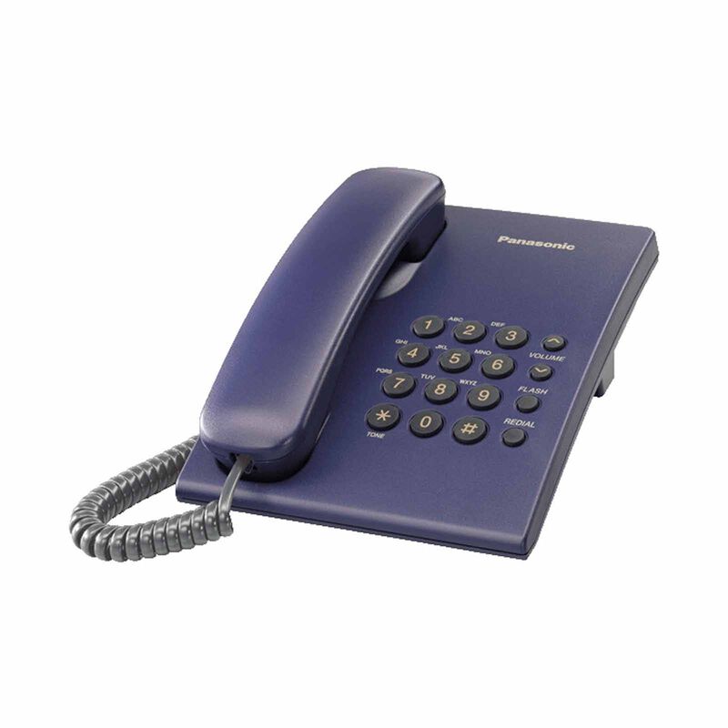 PANASONIC Corded Desk Phone Integrated Phone System(blue) KX-TS500MXC-image 2