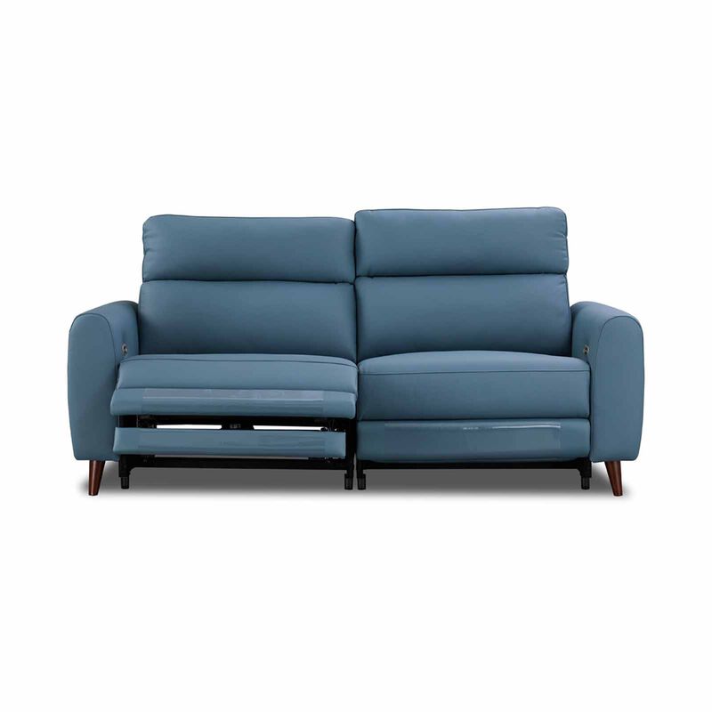 GERBRSI 3rr Seater (hl) Cat A Blue Half Leather Sofa NOVA-image 5