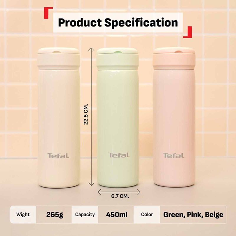 TEFAL Mobility Drinkware 450ml - Pink N37204-image 4