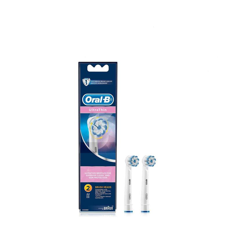 ORAL-B Powered By Braun&trade; Ultrathin Brush Heads (2pcs) EB 60-2-image 1