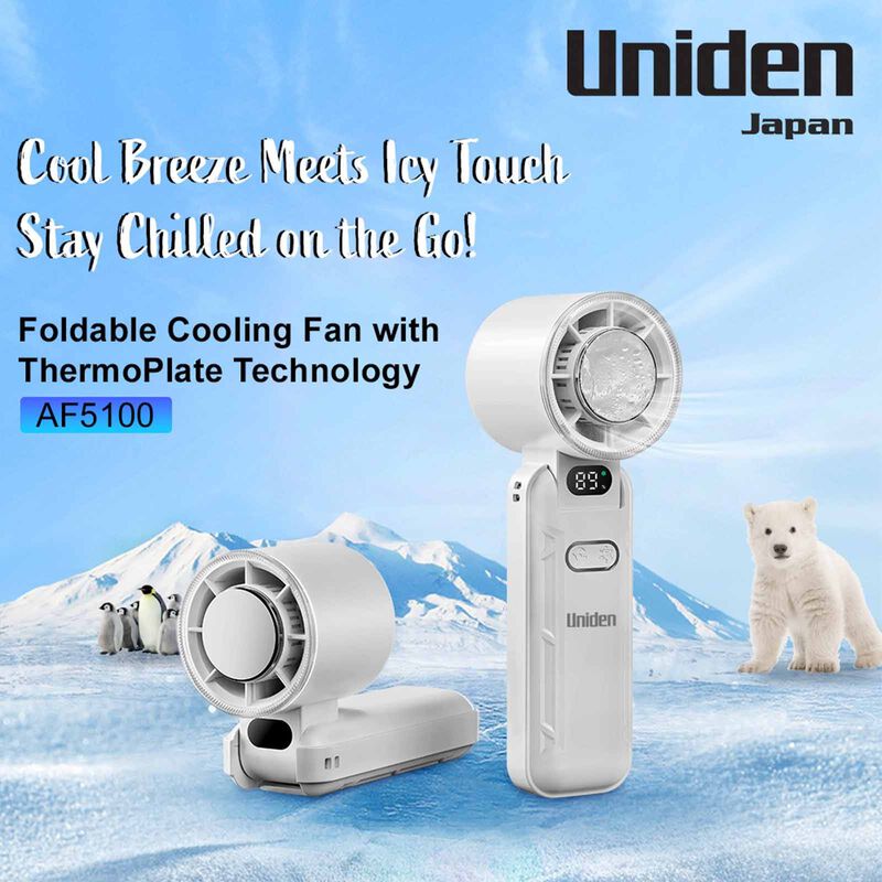 UNIDEN Foldable Cooling Fan (japan) - Pink AF5100 PK-image 3