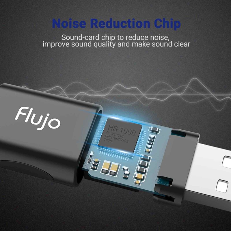 FLUJO 2 In 1 Usb Audio Adapter Black FJ-AH-21-B-image 2