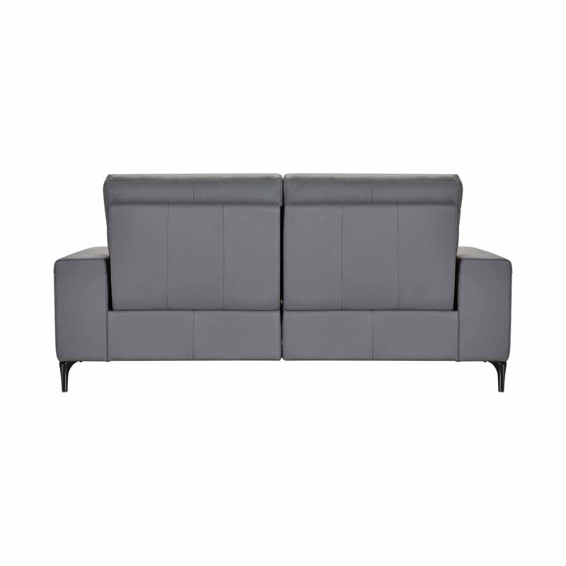 MUZE 3rr-e Seater (fl)w Storage C10 Grey Full Leather Sofa VANNA-image 7
