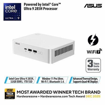 ASUS Nuc 15 Pro+ U9-285h 32gb 1tb Ssd Win 11 Pro Intel Arc Black RNUC15CRSU9084C3