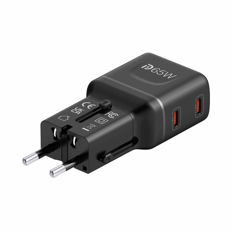MAZER Infinitetravel Pocket Gan Pd65w 2c Travel Charger-black M-IFTRAVEL565-BK-image 6