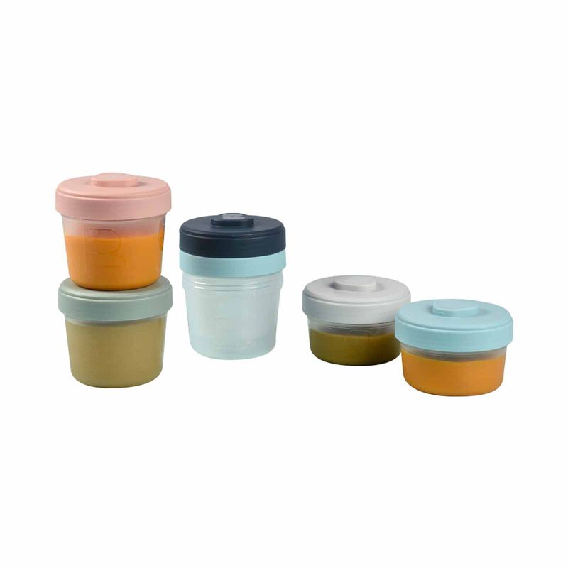 BEABA Food Storage Starter Set 90ml/150ml - Eucalyptus (online) CLIP PORTIONS-image 4