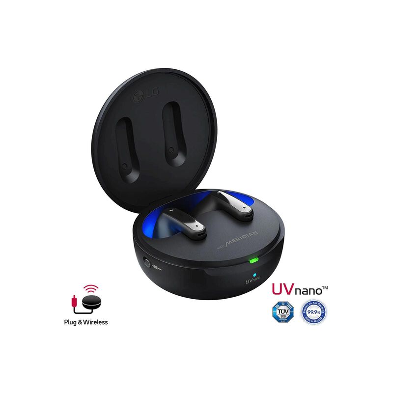 LG Wireless Earbuds With Anc, Uvnano, And Plug And Wireless TONE-FP9.CSGPLLK (BLACK)-image 2