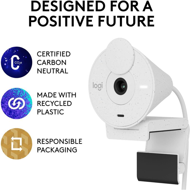 LOGITECH Brio 300 Full Hd Webcam - Off-white (iy) 960-001443-image 4