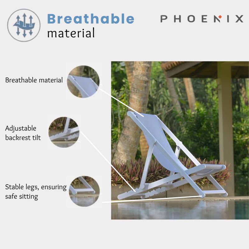 PHOENIX Nap Hammock Foldable Chair Blue Riveria NAP-image 8