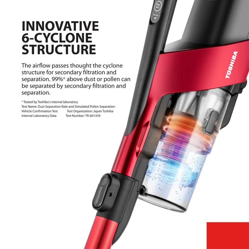 TOSHIBA Handstick Vacuum (0.13l) - Red VC-CLX50BF-image 8