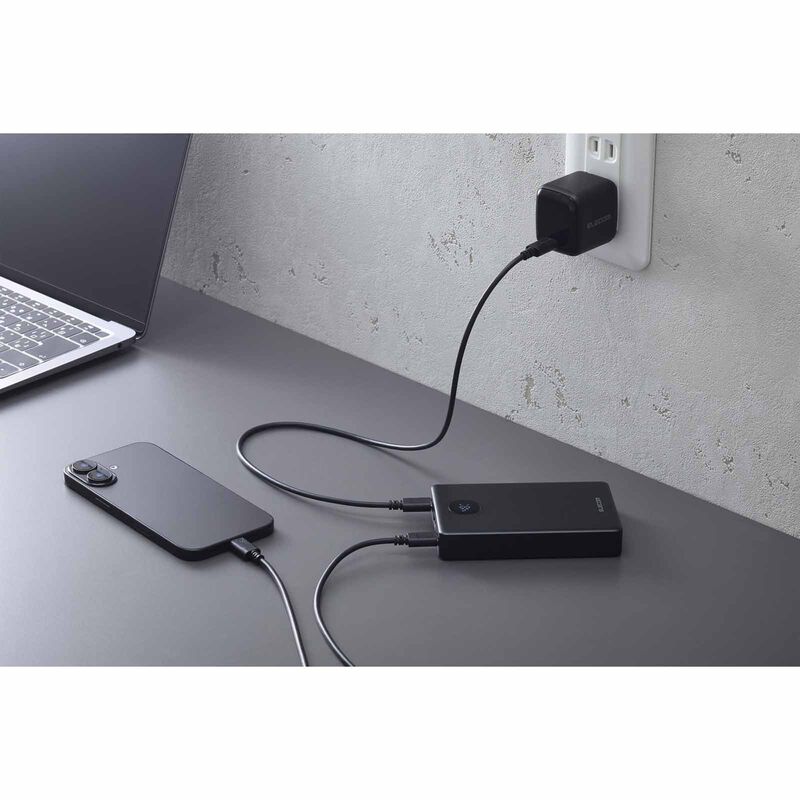 ELECOM Semi-solid State Powerbank 10000mah 35w 2c1a DE-A07-10000BK-image 7