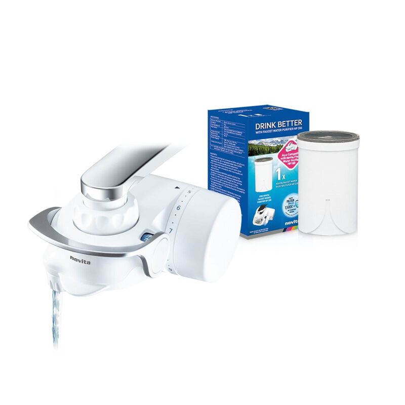 NOVITA Faucet Water Purifier Bundle 1 Np180 + 1 Pcs Filter Pack NP180 BUNDLE-image null