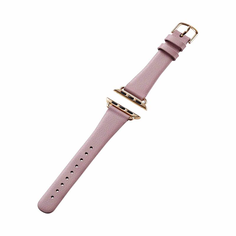 ELECOM Slim Soft Leather Apple Watch Band 41/40/38mm (pink) AW-41BDLJPN-image 1