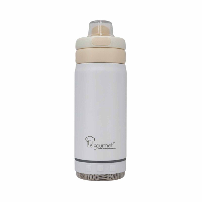 LA GOURMET 350ml Thermal Bottle With Bluetooth Speaker - White LGHE434739-image null