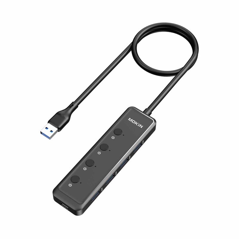 MOKIN 5 In 1 Usb A To 4*usb A3.0+usb-c Dc Hub MK-MOUC5708-image 1