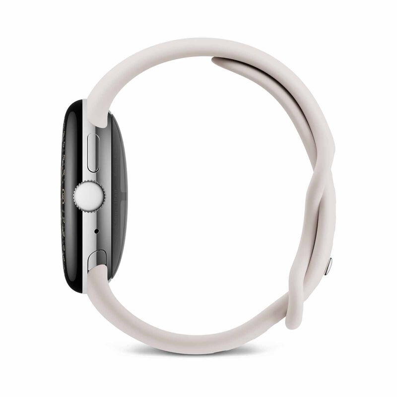 GOOGLE Pixel Watch 4 45mm Wifi Polished Silver Aluminum Case/porcelain Active Band GA09308-US-image 4