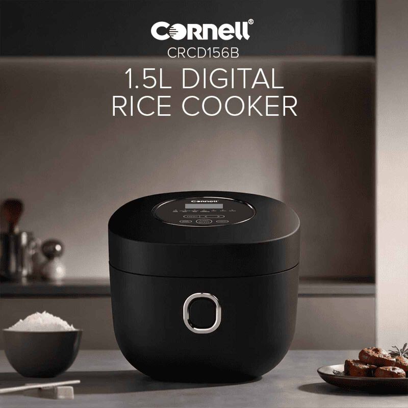 CORNELL Digital Rice Cooker With Low Sugar Basket (1.5l) CRCD156B-image 5