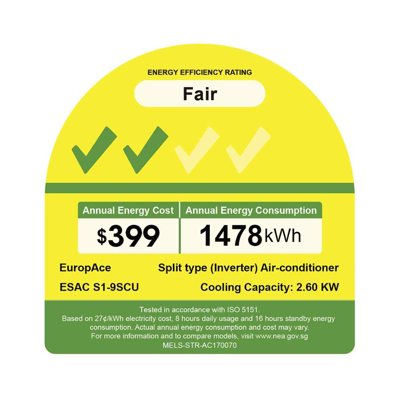 EUROPACE Single Split Aircon ESACS19SFC / ESACS19SCU-image 5
