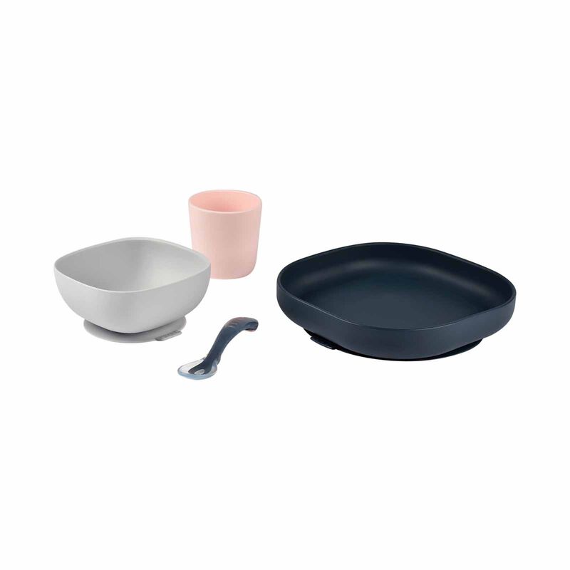 BEABA Suction Meal Set - Night Blue (online) SILICONE-image 3