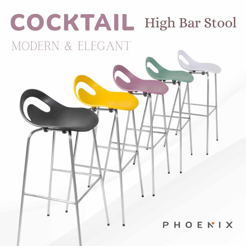 PHOENIX Cocktail High Bar Stool Grape Purple47 X 46 X 96 H Cm COCKTAIL-image 7