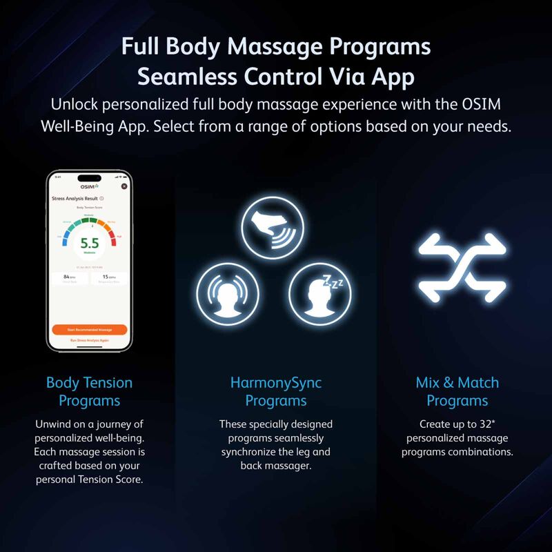 OSIM Ujolly Sync Full Back Massager - Black OS-2233 - BLACK-image 7