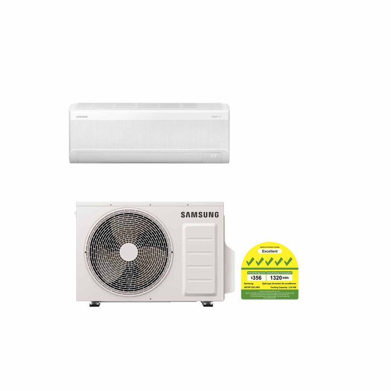 SAMSUNG Samsung Windfree Single Split Aircon -12k AR70F12D1JWNSP/AR70F12D1JWXSP-image 1