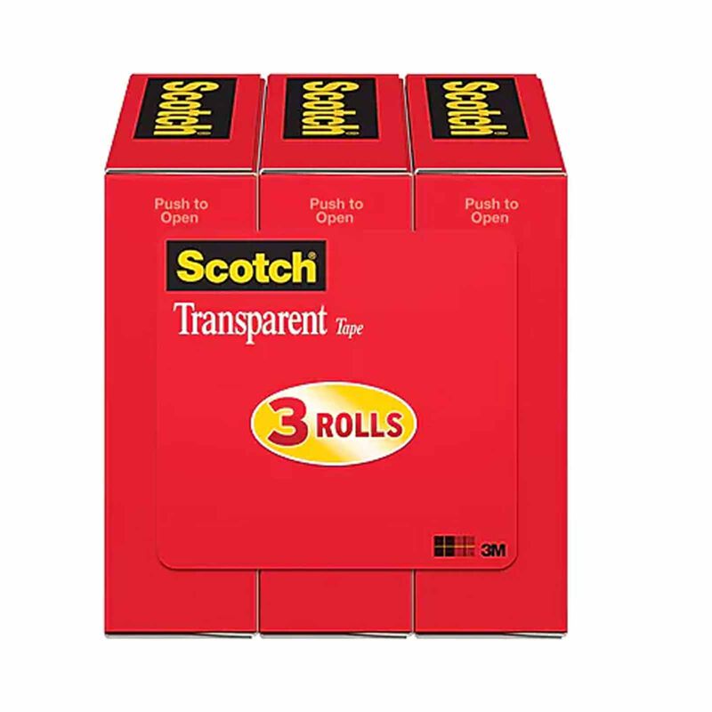 3M SCOTCH Transparent Tape 3/4 X 36 Yd Valuepack 600VP-image 1