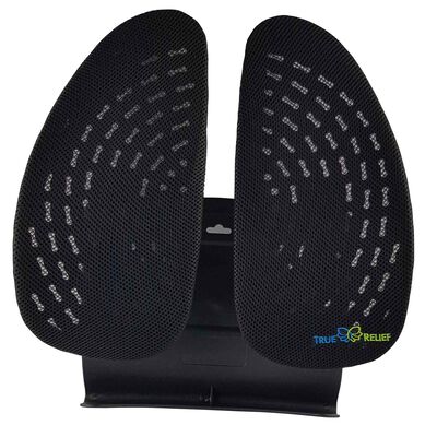 TRUE RELIE Double Wing Back & Lumbar Support (relaxing Black) TRDWBLRBLK