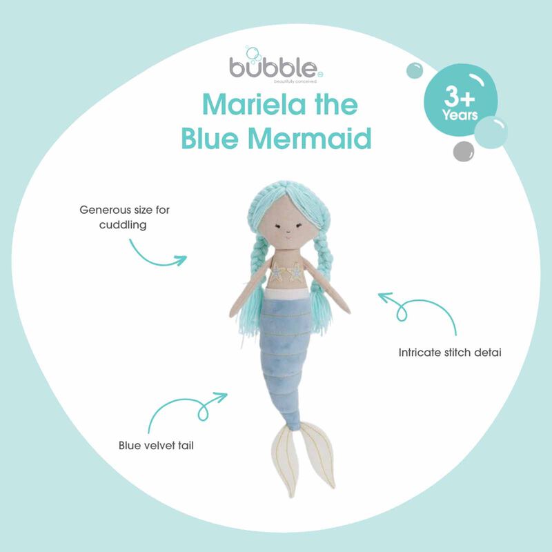 BUBBLE Plush Toy MARIELA THE BLUE MERMAID-image 2