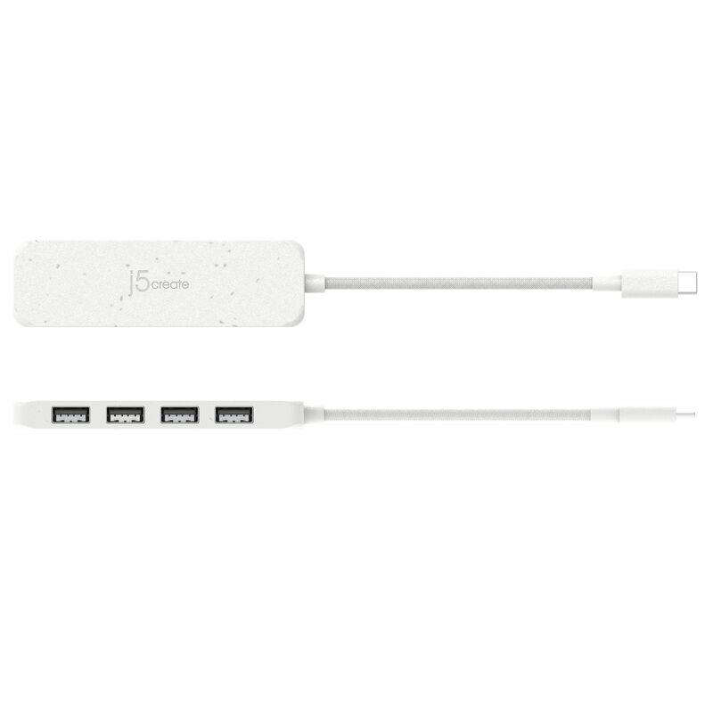 J5CREATE Usb-c To 4-port Type-a Gen 2 Hub (white) JCH341EW-image 4