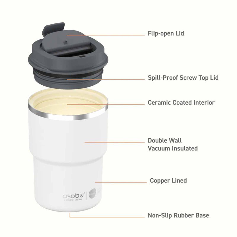 ASOBU Mini Pick-up Mug/cup White 360ml ABF52WH-image 3